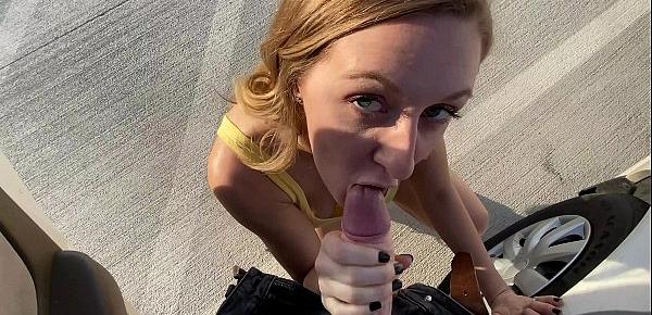  Risky Public Fuck in Parking Garage AVN 2020 - Molly Pills - Young Amateur Couple Adventure Sex POV HD